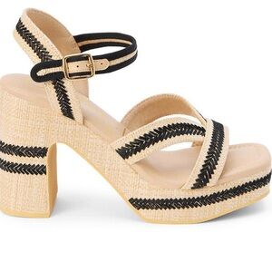 Elegant- Matisse-  Beige and Black Women's Sandals